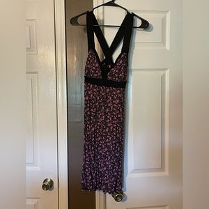 Crisscross back floral dress